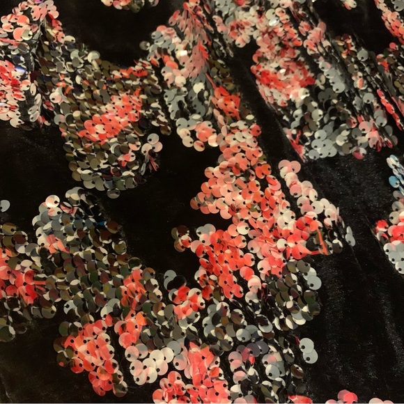 Dress The Population Long Sleeve Velvet Sequin Dress - Size M - Picture 7 of 8